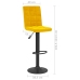 Taburete de cocina de terciopelo amarillo mostaza