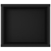 Mueble de TV colgante madera contrachapada negro 100x30x26,5 cm