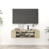 vidaXL Mueble de TV colgante contrachapada roble Sonoma 100x30x26,5 cm