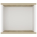 Mueble TV colgante contrachapada blanco y roble 100x30x26,5 cm