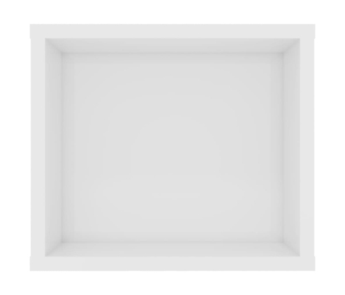 Mueble de TV colgante contrachapada blanco brillo 100x30x26,5cm