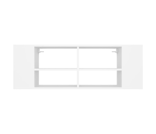 vidaXL Mueble de pared para TV madera contrachapada blanco 102x35x35cm