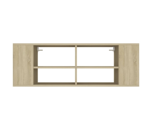 Mueble pared TV madera contrachapada roble Sonoma 102x35x35 cm