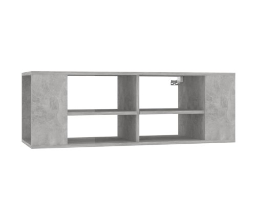 Mueble pared TV madera contrachapada gris hormigón 102x35x35 cm