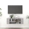 Mueble pared TV madera contrachapada gris hormigón 102x35x35 cm