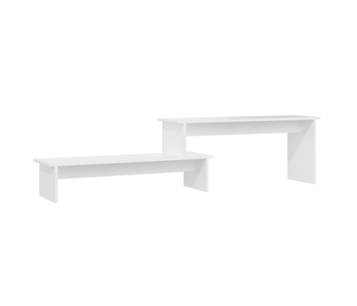 vidaXL Mueble para TV madera contrachapada blanco 180x30x43 cm