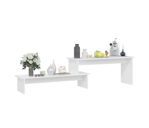 vidaXL Mueble para TV madera contrachapada blanco 180x30x43 cm