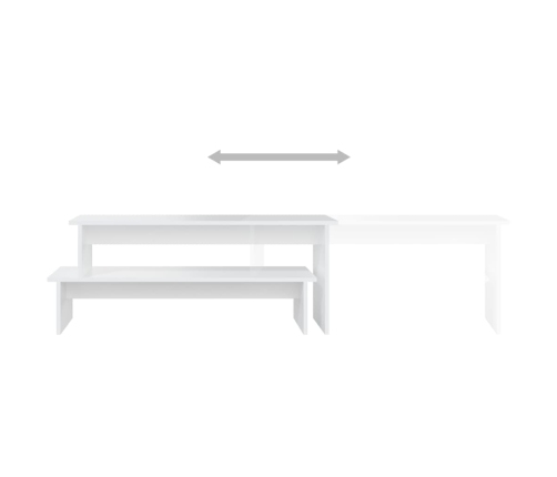 vidaXL Mueble para TV madera contrachapada blanco 180x30x43 cm