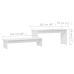 vidaXL Mueble para TV madera contrachapada blanco 180x30x43 cm