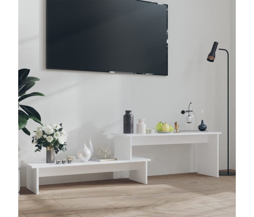 vidaXL Mueble para TV madera contrachapada blanco 180x30x43 cm