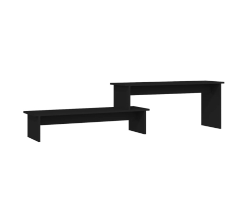 Mueble para TV madera contrachapada negro 180x30x43 cm