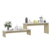 Mueble para TV madera contrachapada roble y blanco 180x30x43 cm