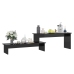 Mueble para TV madera contrachapada negro brillante 180x30x43cm