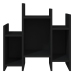 Armario auxiliar de madera contrachapada negro 60x26x60 cm