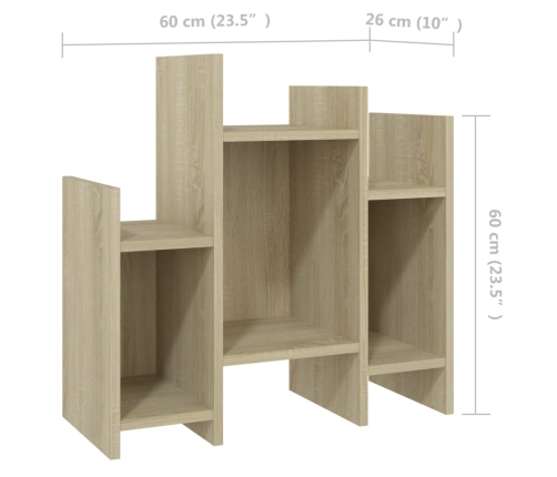 Armario auxiliar madera contrachapada roble Sonoma 60x26x60 cm