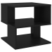 Mesa auxiliar de madera contrachapada negro 40x40x40 cm