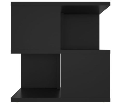 Mesa auxiliar de madera contrachapada negro 40x40x40 cm