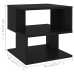 Mesa auxiliar de madera contrachapada negro 40x40x40 cm