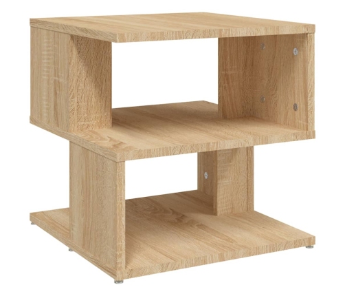 Mesa auxiliar de madera contrachapada roble Sonoma 40x40x40 cm