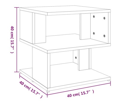 Mesa auxiliar de madera contrachapada roble Sonoma 40x40x40 cm