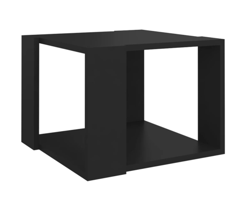 vidaXL Mesa de centro de madera contrachapada negro 40x40x30 cm