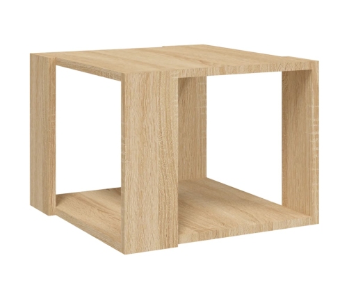 vidaXL Mesa de centro madera contrachapada roble Sonoma 40x40x30 cm