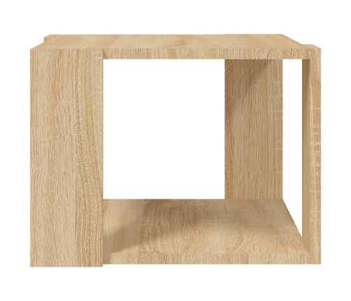 vidaXL Mesa de centro madera contrachapada roble Sonoma 40x40x30 cm