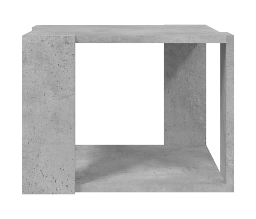 Mesa de centro madera contrachapada gris hormigón 40x40x30 cm