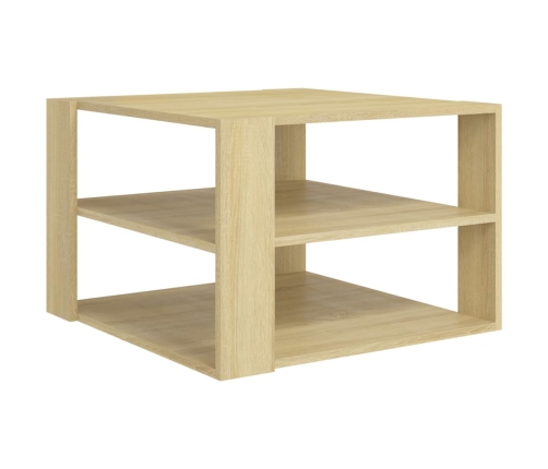 Mesa de centro madera contrachapada roble Sonoma 60x60x40 cm