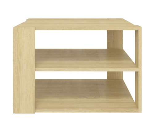 Mesa de centro madera contrachapada roble Sonoma 60x60x40 cm