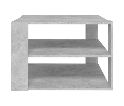 vidaXL Mesa de centro madera contrachapada gris hormigón 60x60x40 cm