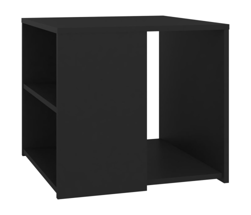 Mesa auxiliar madera contrachapada negro 50x50x45 cm