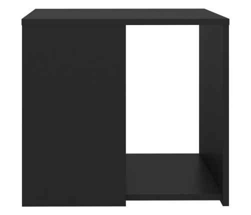 vidaXL Mesa auxiliar madera contrachapada negro 50x50x45 cm