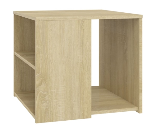 Mesa auxiliar madera contrachapada roble Sonoma 50x50x45 cm