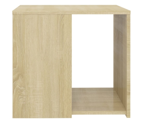 Mesa auxiliar madera contrachapada roble Sonoma 50x50x45 cm