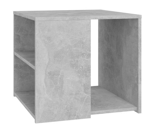 Mesa auxiliar madera contrachapada gris hormigón 50x50x45 cm