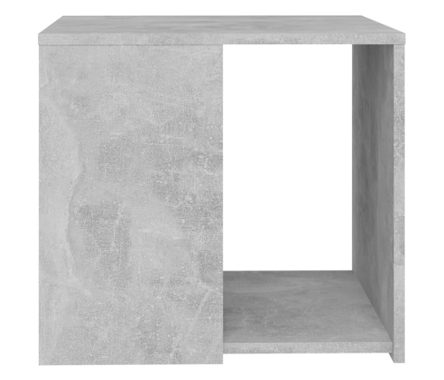 Mesa auxiliar madera contrachapada gris hormigón 50x50x45 cm