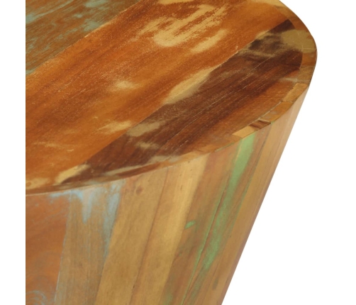 Mesa de centro de madera maciza reciclada Ø65x31 cm