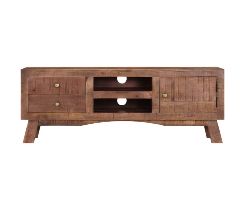 Mueble para TV de madera maciza de mango rugosa 110x30x40 cm