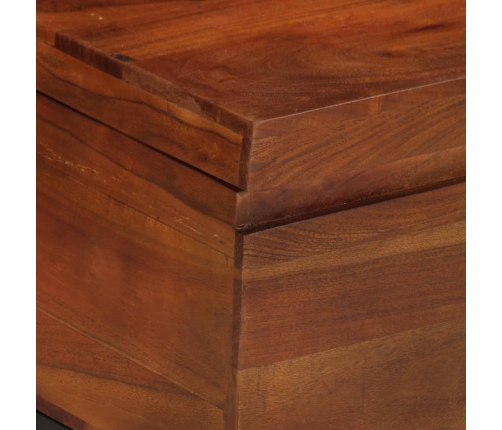 Baúl de almacenaje de madera maciza de acacia 110x35x41 cm