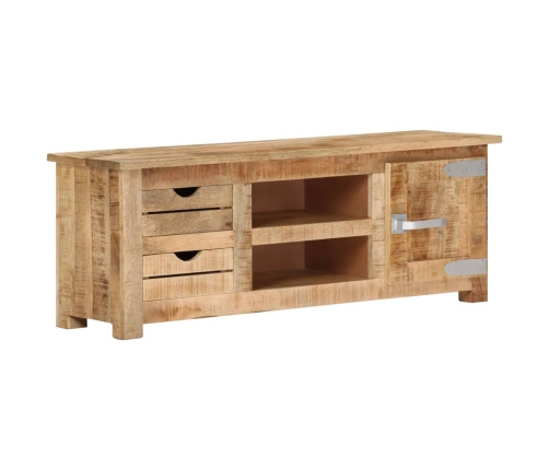 Mueble para TV de madera maciza de mango rugosa 110x30x40 cm