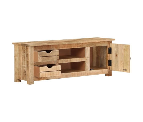 Mueble para TV de madera maciza de mango rugosa 110x30x40 cm