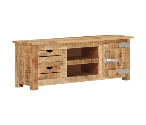 Mueble para TV de madera maciza de mango rugosa 110x30x40 cm