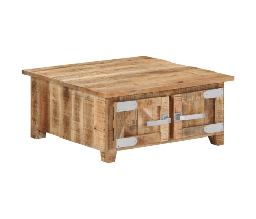 vidaXL Mesa de centro de madera maciza de mango 67x67x30 cm