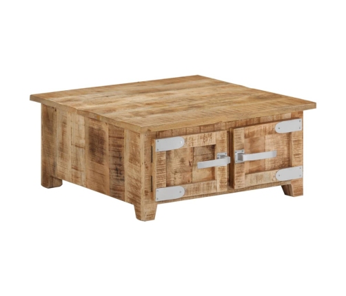 vidaXL Mesa de centro de madera maciza de mango 67x67x30 cm