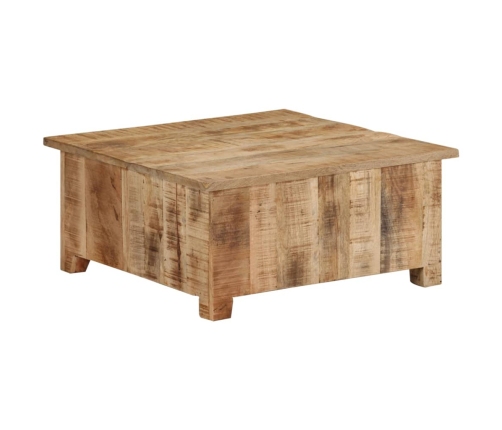 Mesa de centro de madera maciza de mango 67x67x30 cm