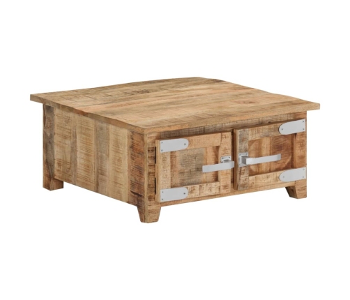 Mesa de centro de madera maciza de mango 67x67x30 cm