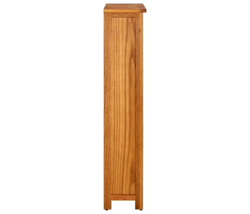 Estantería de 4 niveles de madera maciza de roble 70x22x110 cm