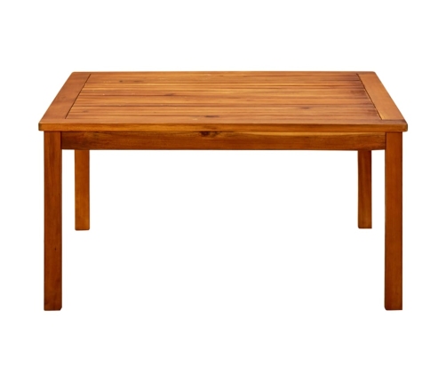 Mesa de centro de jardín madera maciza de acacia 85x85x45 cm