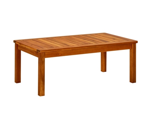 vidaXL Mesa de centro de jardín madera maciza de acacia 90x50x36 cm